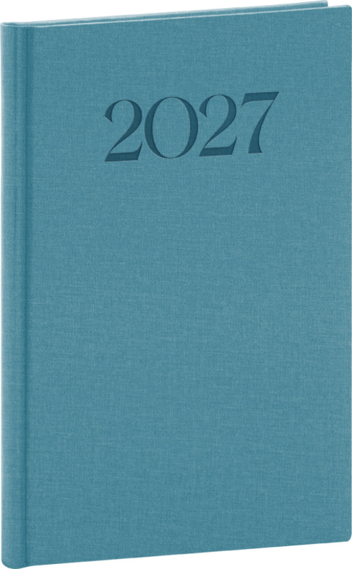 NOTIQUE Týždenný diár Biella 2027, modrý, 15 x 21 cm