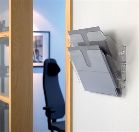 Držiak na katalógy, nástenný, na šírku, A4, DURABLE "FLEXIPLUS 2", priehľadná 3