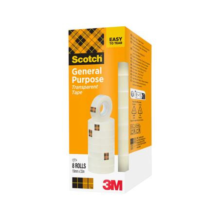 Lepiaca páska, 19 mm x 33 m, 3M SCOTCH, priehľadná 3