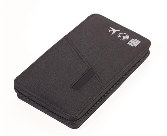 Box na dokumenty, na cestovanie, s RFID ochranou, s guľôčkovým perom, TROIKA "Cargosafe", 1