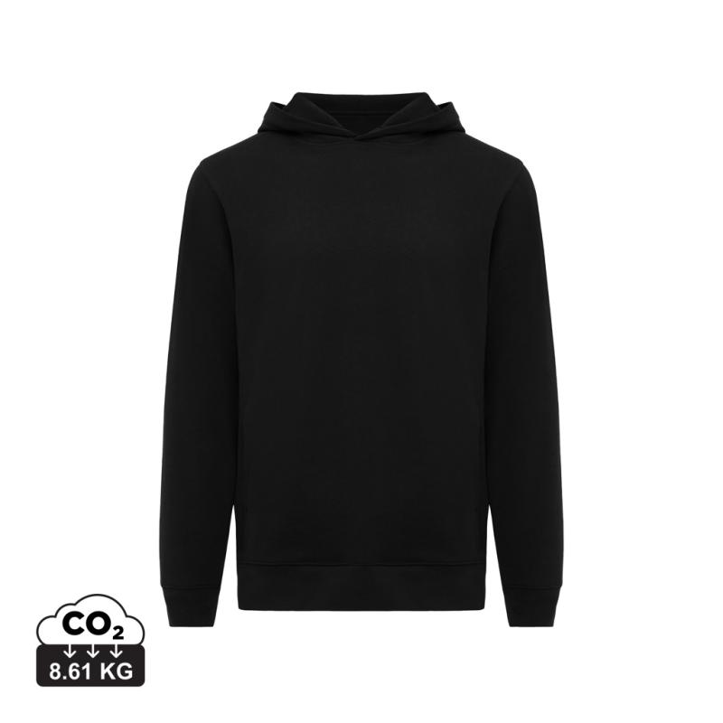 Mikina s bočnými vreckami IQONIQ Yengo z rec. bavlny čierna XXXL