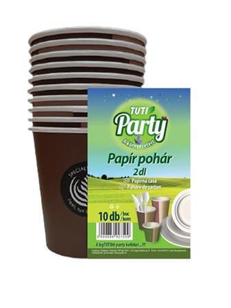 Papierový pohár, 2 dl, 10 ks, TUTI "Party" 1