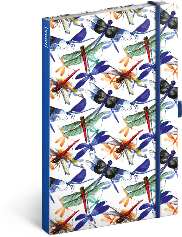 NOTIQUE Notes Vážky, linajkovaný, 13 x 21 cm