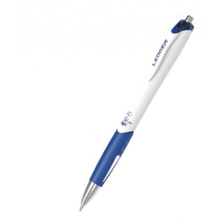 Guľôčkové pero, 0,5 mm, stláčací mechanizmus, FLEXOFFICE "Ledger", modré