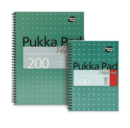 Špirálový zošit, A4+, štvorčekový, 100 strán, PUKKA PAD, "Metallic Jotta" 4