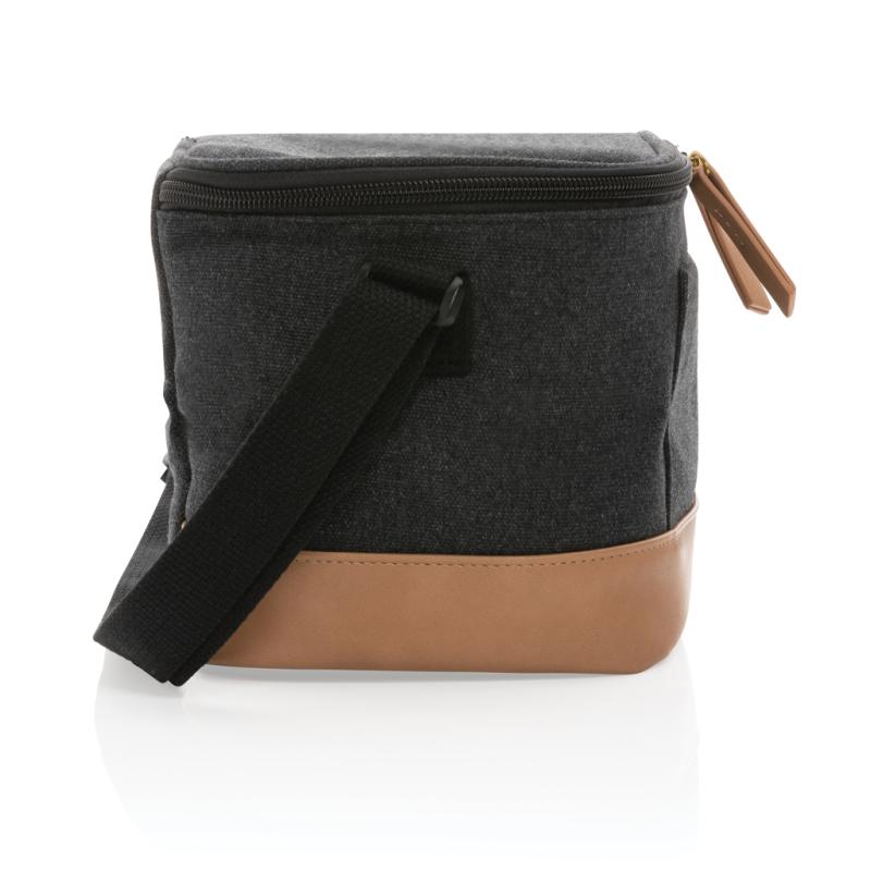 Malá chladiaca taška Impact z 16 oz. recykl. canvas AWARE™ čierna 4
