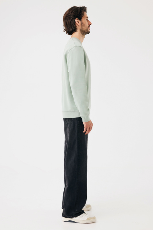 IQONIQ Toria Unisex mikina s okrúhl. výstrihom z rec. bavlny Iceberg green XXXL 6