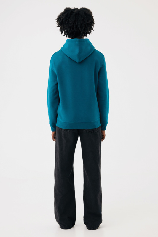 IQONIQ Joshua Unisex mikina s kapucňou z rec. bavlny dark teal XL 14