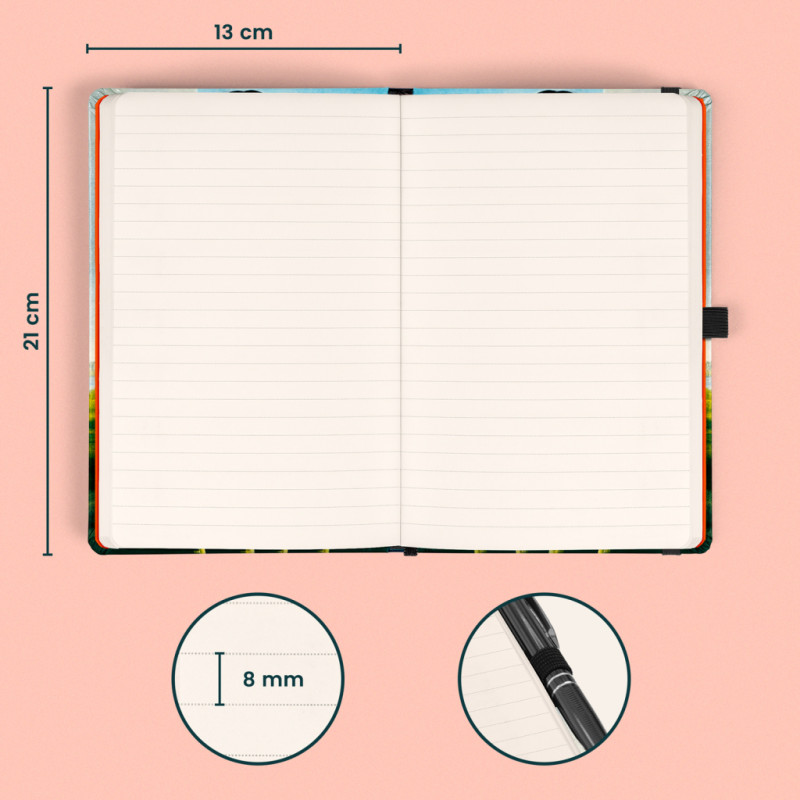 NOTIQUE Notes Tulipány Kateřiny Winterové, linajkovaný, 13 x 21 cm 2