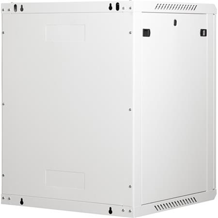 Rack skriňa, nástenná, 19", 15U, v demonte, LANDE "PROlineB", sivá 2