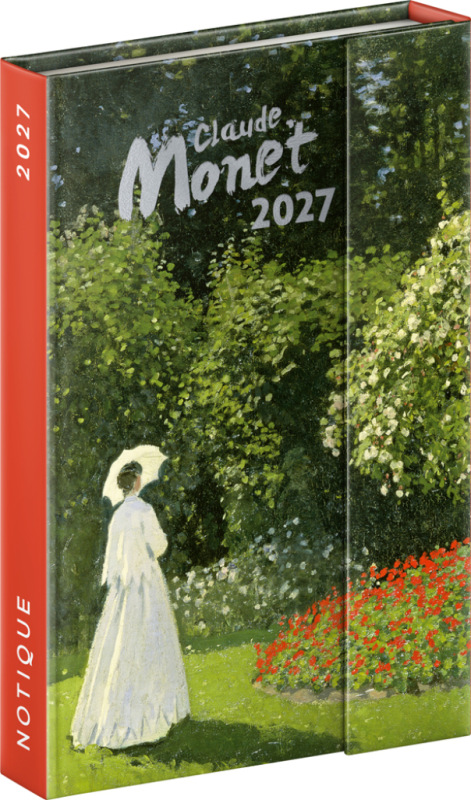 NOTIQUE Magnetic weekly planner Claude Monet 2027, 11 x 16 cm