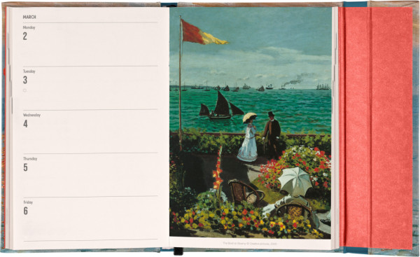 NOTIQUE Týždenný magnetický diár Claude Monet 2026, 11 x 16 cm 4