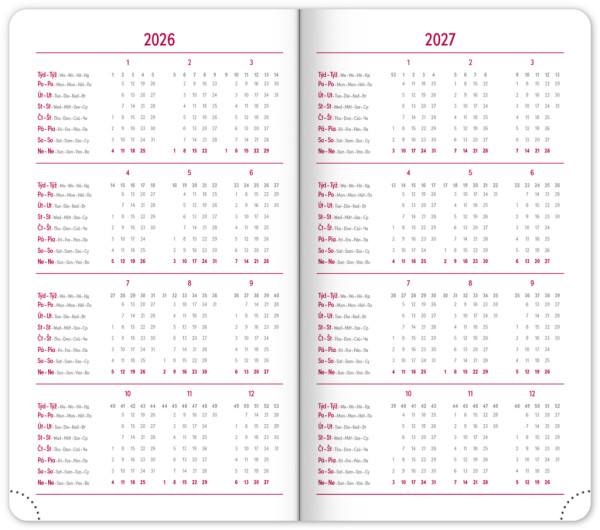 NOTIQUE Vreckový diár Aprint Top 2026, čierny, 9 x 15,5 cm 2