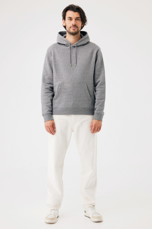 IQONIQ Joshua Unisex mikina s kapucňou z rec. bavlny light heather anthracite XS 6