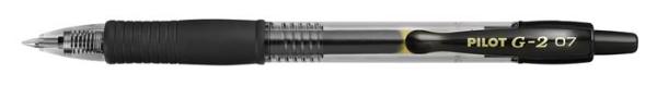 Gélové pero, 0,32 mm, stláčací mechanizmus, PILOT "G-2", čierne 1