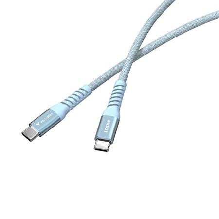 USB kábel, USB-C - USB-C, 1,2 m, 100W, magnetický, VERBATIM, modrý 2