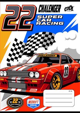 Zošit, A5, štvorčekový, 32 listov, COOL BY VICTORIA "Race cars", "27-32" 1