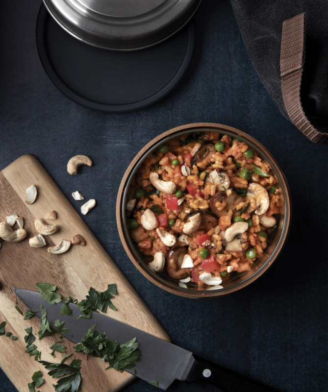 Sklenená miska na jedlo 750ml Black+Blum hnedá 13