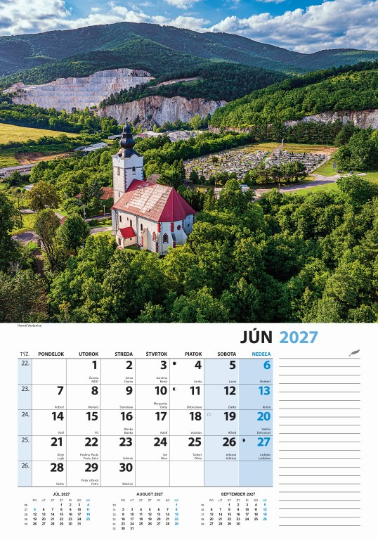 Nástenný kalendár Slovensko z výšky 2027 7