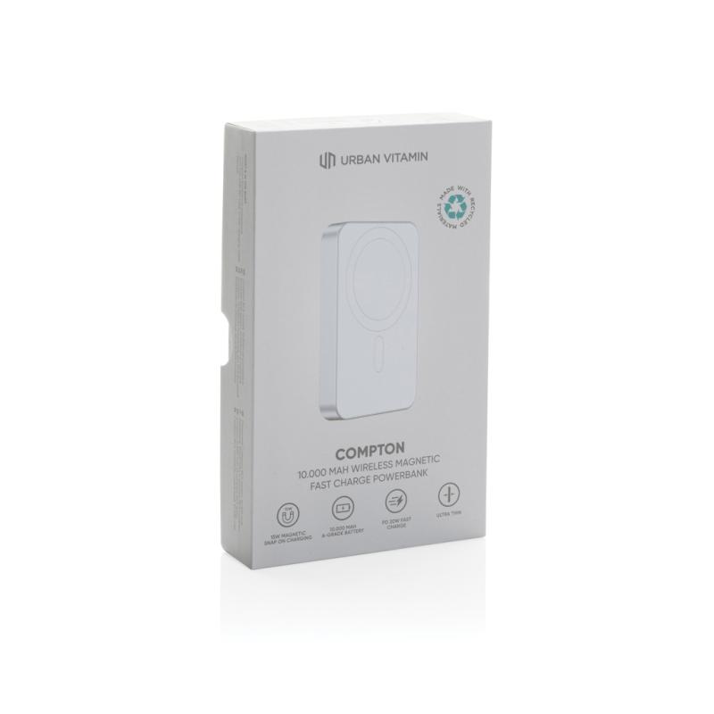 Powerbanka 10000mAh Urban Vitamin Compton z RCS alu a plastu strieborná 17