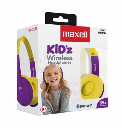 Náhlavné slúchadlá, detský rozmer, bezdrôtové, Bluetooth, s mikrofónom, MAXELL "HP-BT350", 2