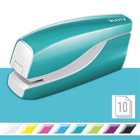 Zošívačka, elektrická, No.10, 10 listov, LEITZ "Wow", ľadovo modrá 2