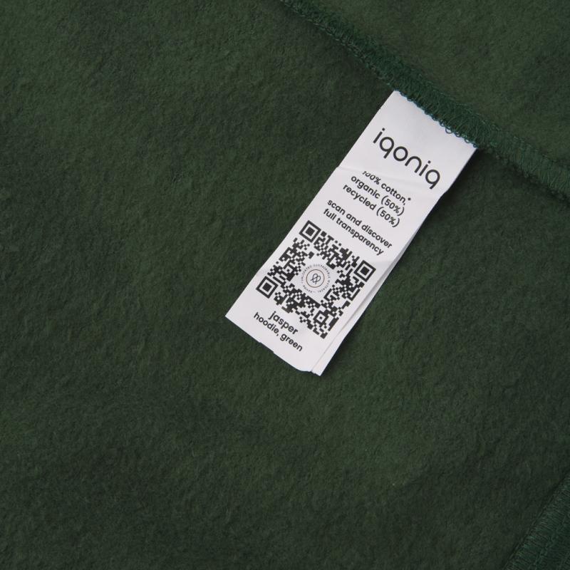 Mikina s kapucňou IQONIQ Jasper z recykl. bavlny forest green XXL 5