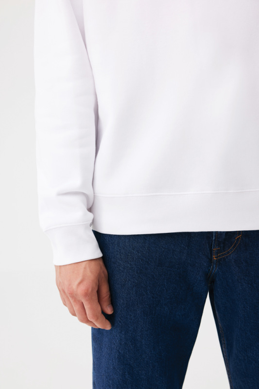 IQONIQ Toria Unisex mikina s okrúhl. výstrihom z rec. bavlny recycled white S 15