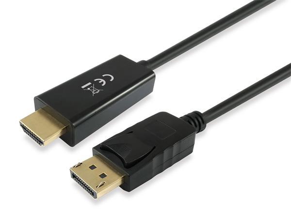 Prevodný kábel, DisplayPort-HDMI, 3 m, EQUIP 1