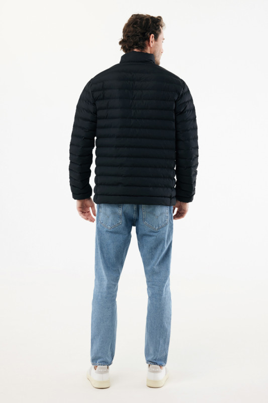 IQONIQ Maiko pánska prešívaná bunda z rec. polyesteru čierna 5XL 7