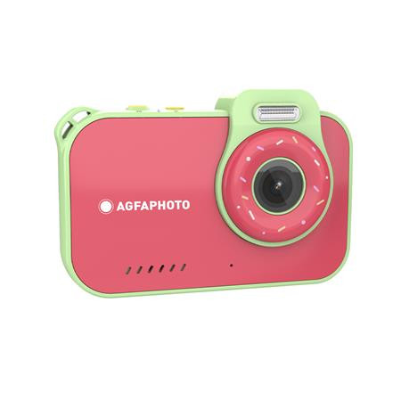 Fotoaparát, digitálny, vodeodolný, detský, AGFAPHOTO Realikids 2 "ARKCW2PK", červený-zelen