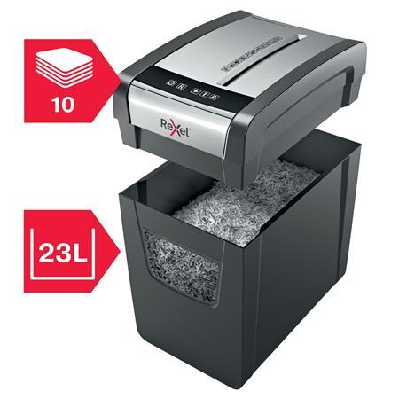 Skartovací stroj, konfety, 10 listov, REXEL, "Momentum X410-SL" 4