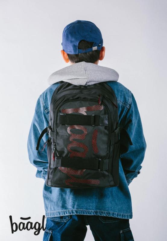 BAAGL SADA 3 Skate Red: batoh, peračník, vrecko 8