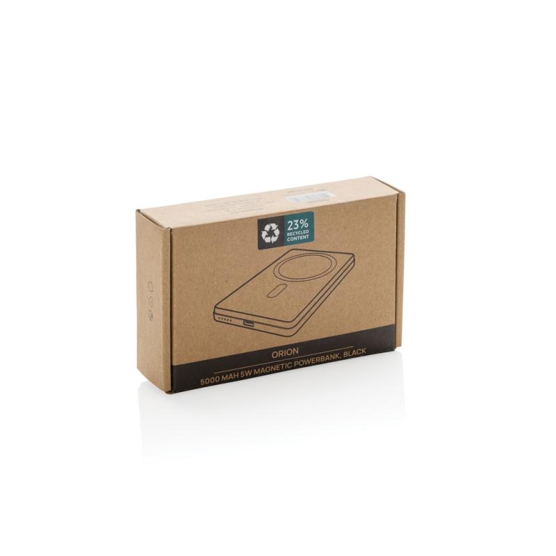 Magnetická powerbanka Orion 5000mAh 5W z RCS hliníka čierna 11