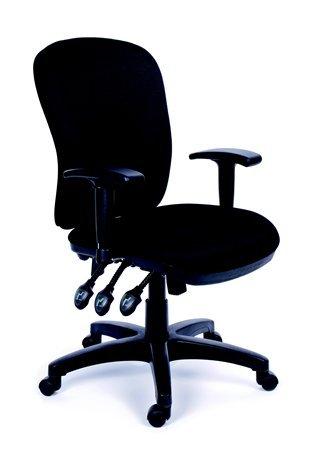 MAYAH Kancelárska stolička, s opierkami, čalúnená, čierny podstavec, MaYAH "Comfort", čierna 1