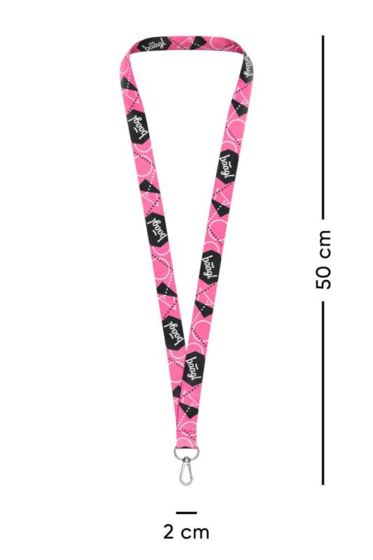 BAAGL Prívesok na kľúče dlhý – lanyard, ružový 2