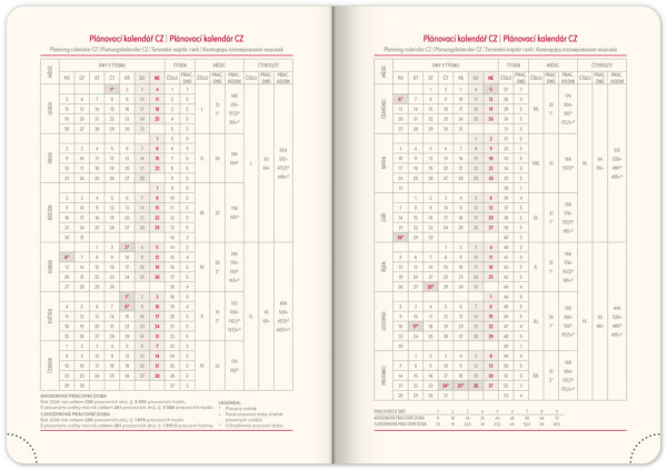 NOTIQUE Denný diár Twill 2026, čierno-zlatý, 15 x 21 cm 4