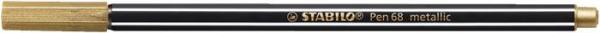 Popisovač, 1,4 mm, STABILO "Pen 68 metallic", zlatá 1