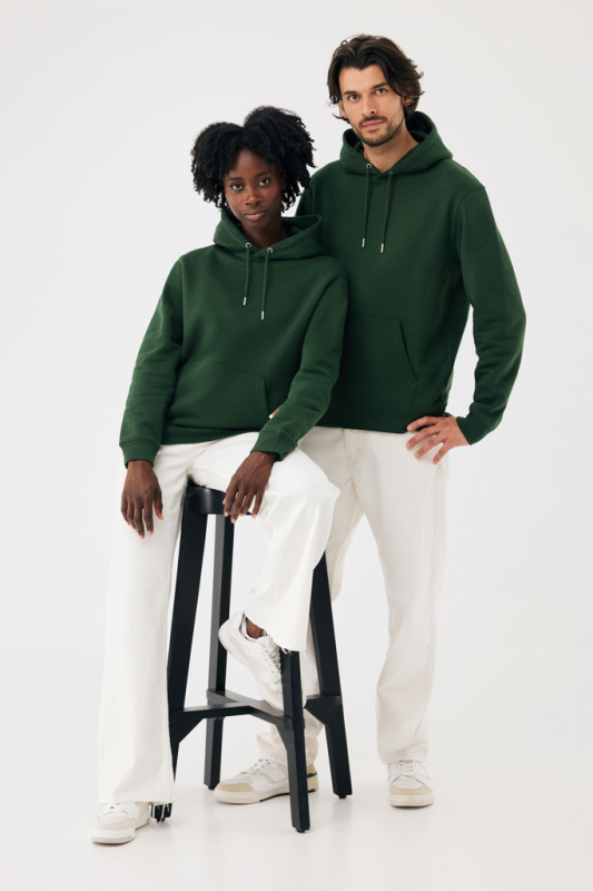 IQONIQ Joshua Unisex mikina s kapucňou z rec. bavlny forest green XXXL 16