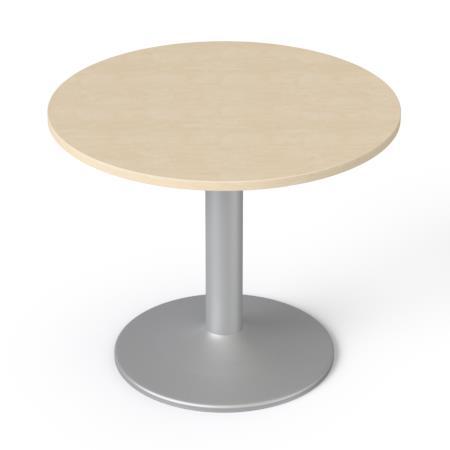 Konferenčný stolík, okruhlý, so sivými kovovými nohami, O 90cm, MAYAH "Freedom SV-58", jav
