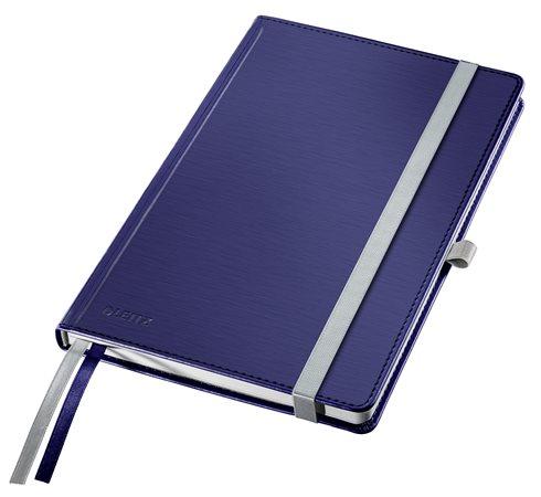 Zápisník, A5, štvorčekový, 80 strán, s tvrdou obálkou, LEITZ "Style", titánovo modrá 1