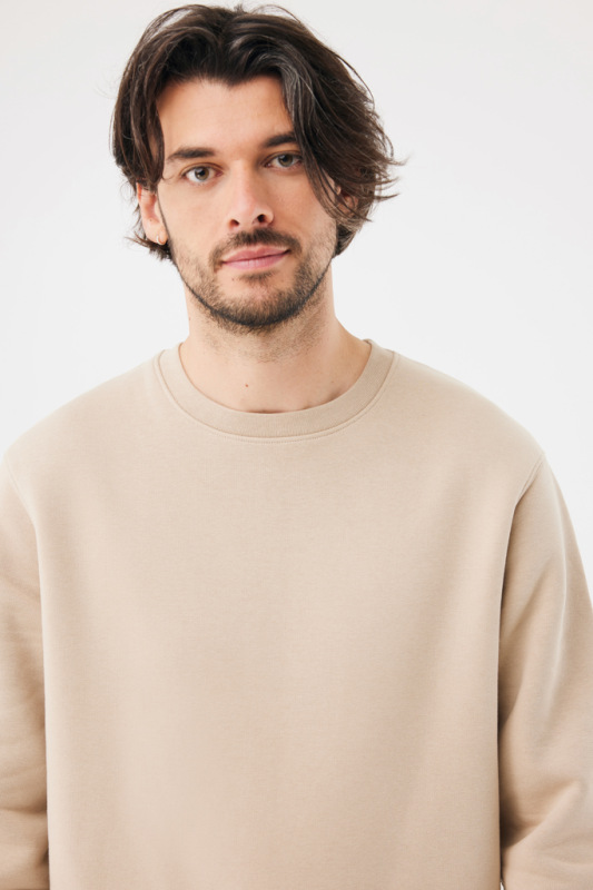 IQONIQ Toria Unisex mikina s okrúhl. výstrihom z rec. bavlny desert S 13