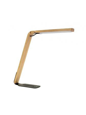 Stolová lampa, LED, 4 W, ALBA "Ledaika", prírodné drevo