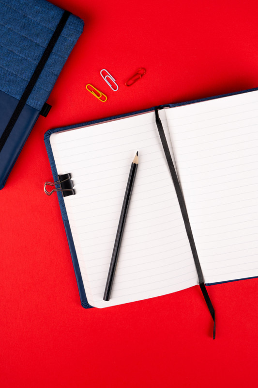 NOTIQUE Notebook Skiver, modromodrý, linajkovaný, 13 x 21 cm 5