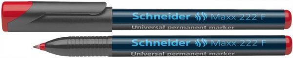 Permanentný popisovač, OHP, 0,7 mm, SCHNEIDER "Maxx 222 F", červený 1