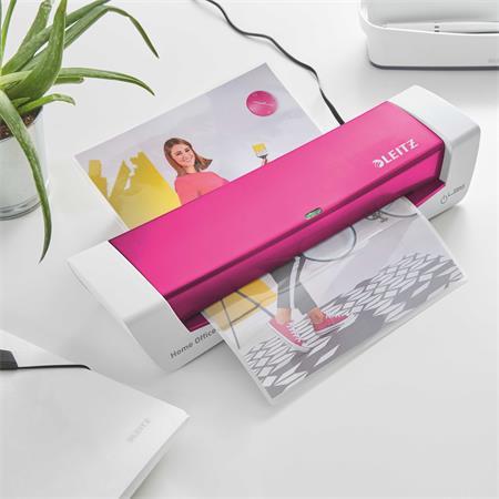 Laminovací stroj, A4, 80-125 mikr., LEITZ "iLam Home Office", ružový 3