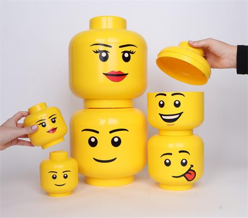 Úložný box, malý, hlava, LEGO, Silly 2