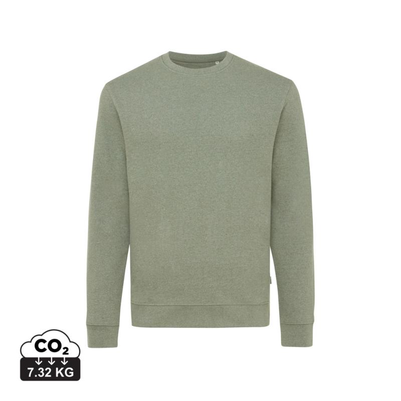 Nefarbená mikina IQONIQ Denali z recykl. bavlny heather green M