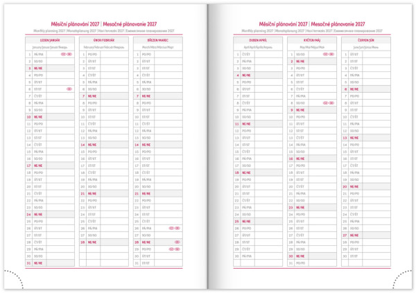 NOTIQUE Týždenný diár Aprint 2026, modrý, 15 x 21 cm 8