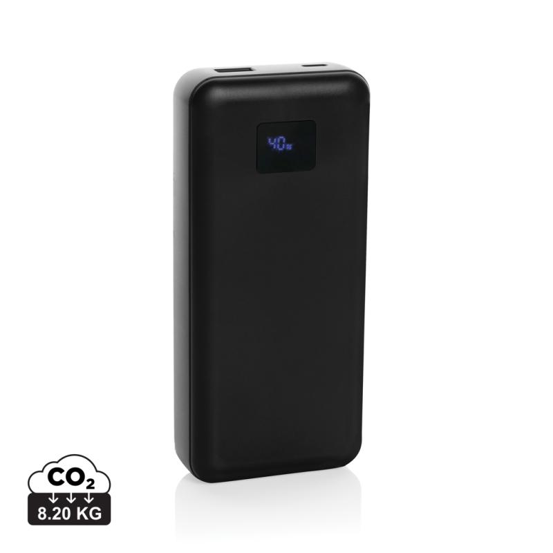 Powerbanka na notebook 20000mAh 65W Gridley z RCS plastu čierna